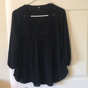 Black flowy shirt